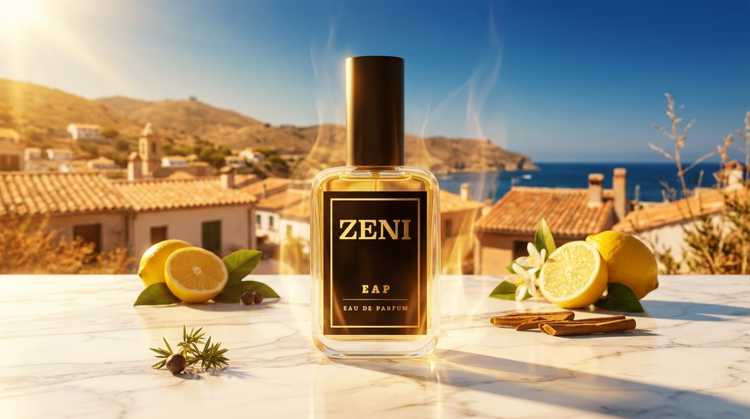 ZENI EAP perfume bajo el sol mediterráneo de verano - perfumes que aguantan el calor extremo